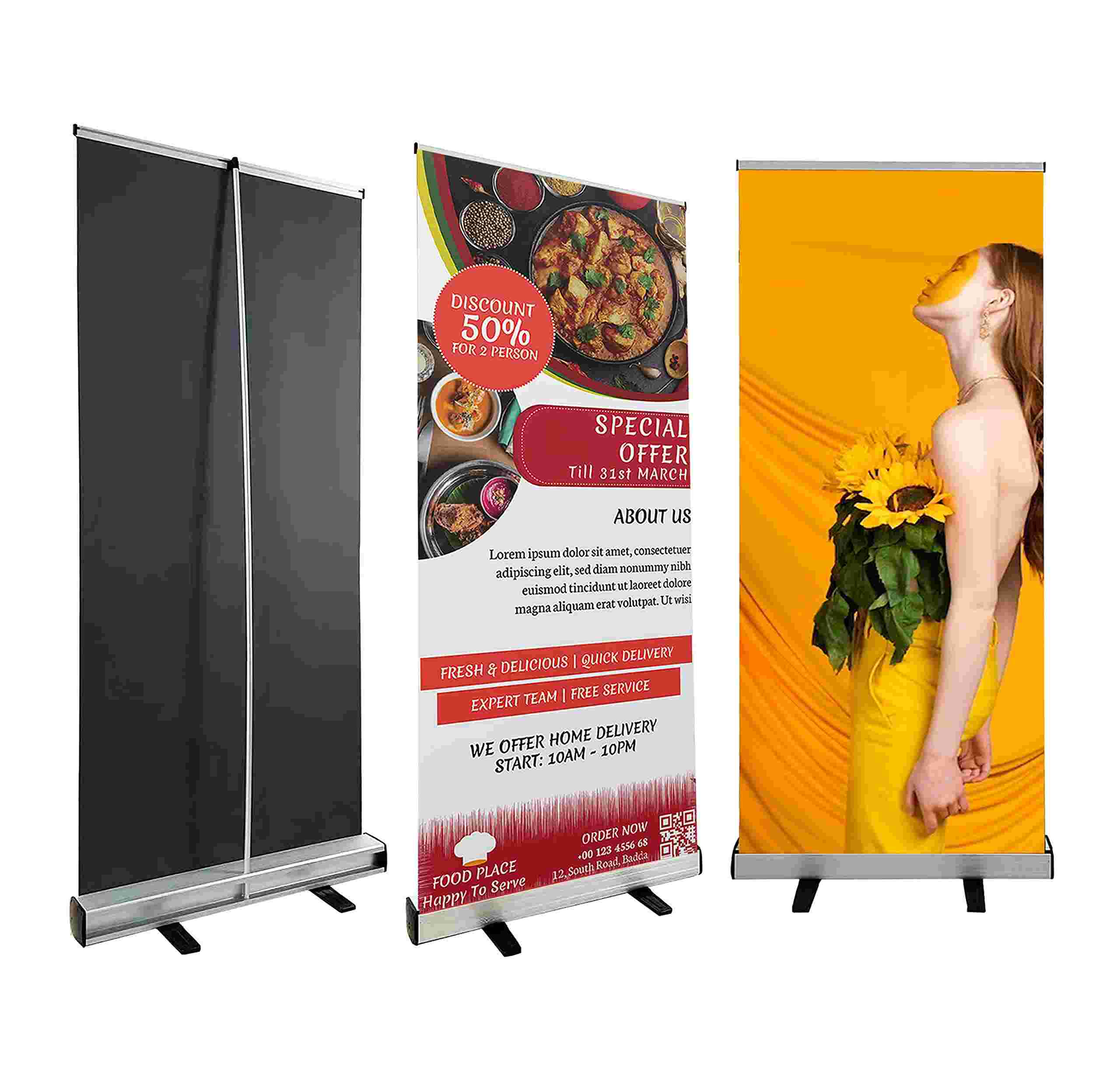 RollUp Banner 60x160cm TANPA STAND